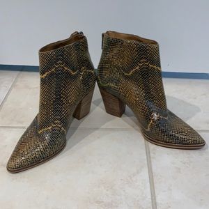 Lucky Brand snake booties